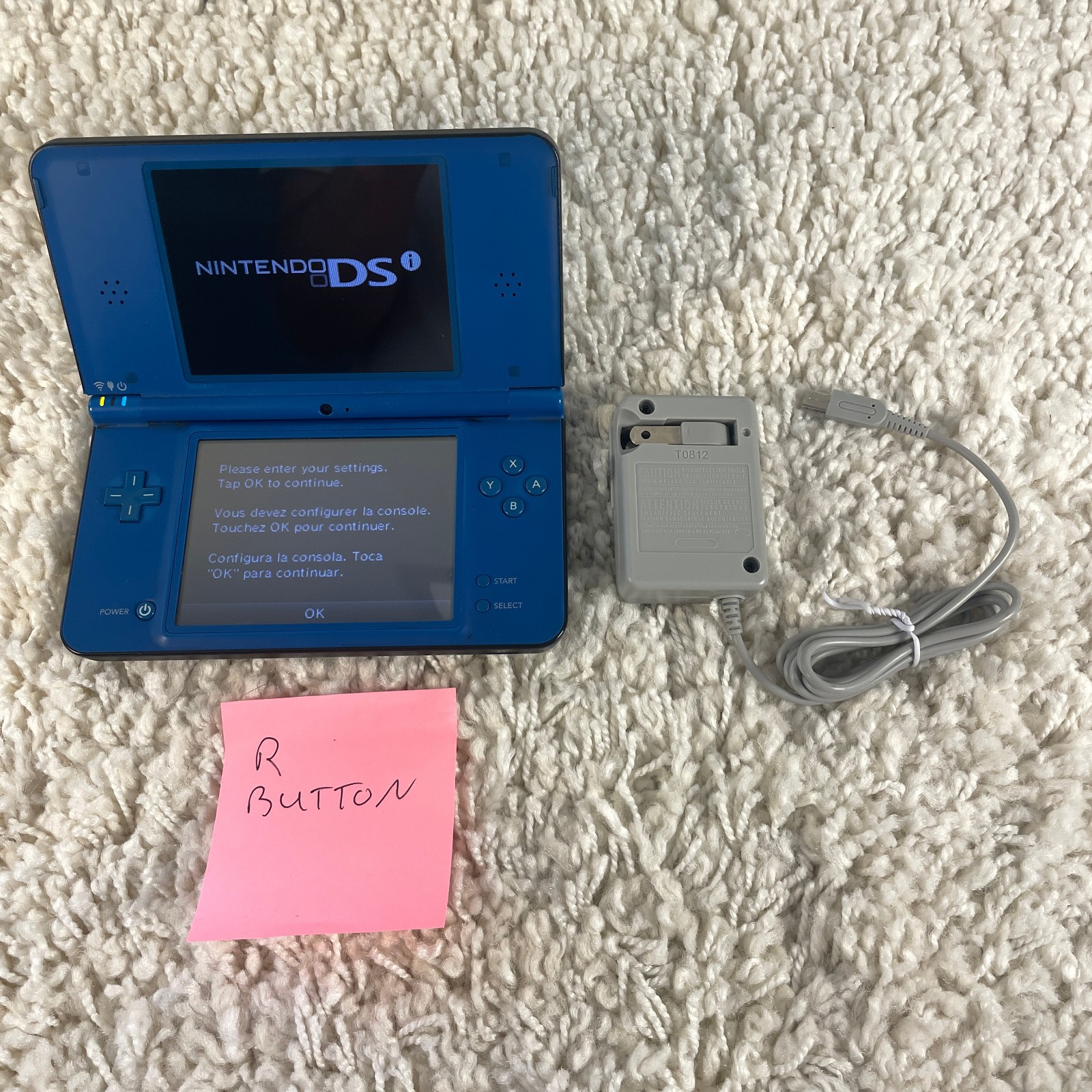 Nintendo DSi XL Midnight Blue Handheld Console System UTL-001 READ