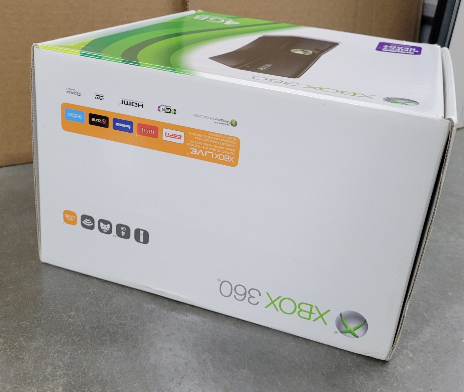 Xbox 360 Slim Console In Box Bundle 15 Games Controller 250GB Model 1439