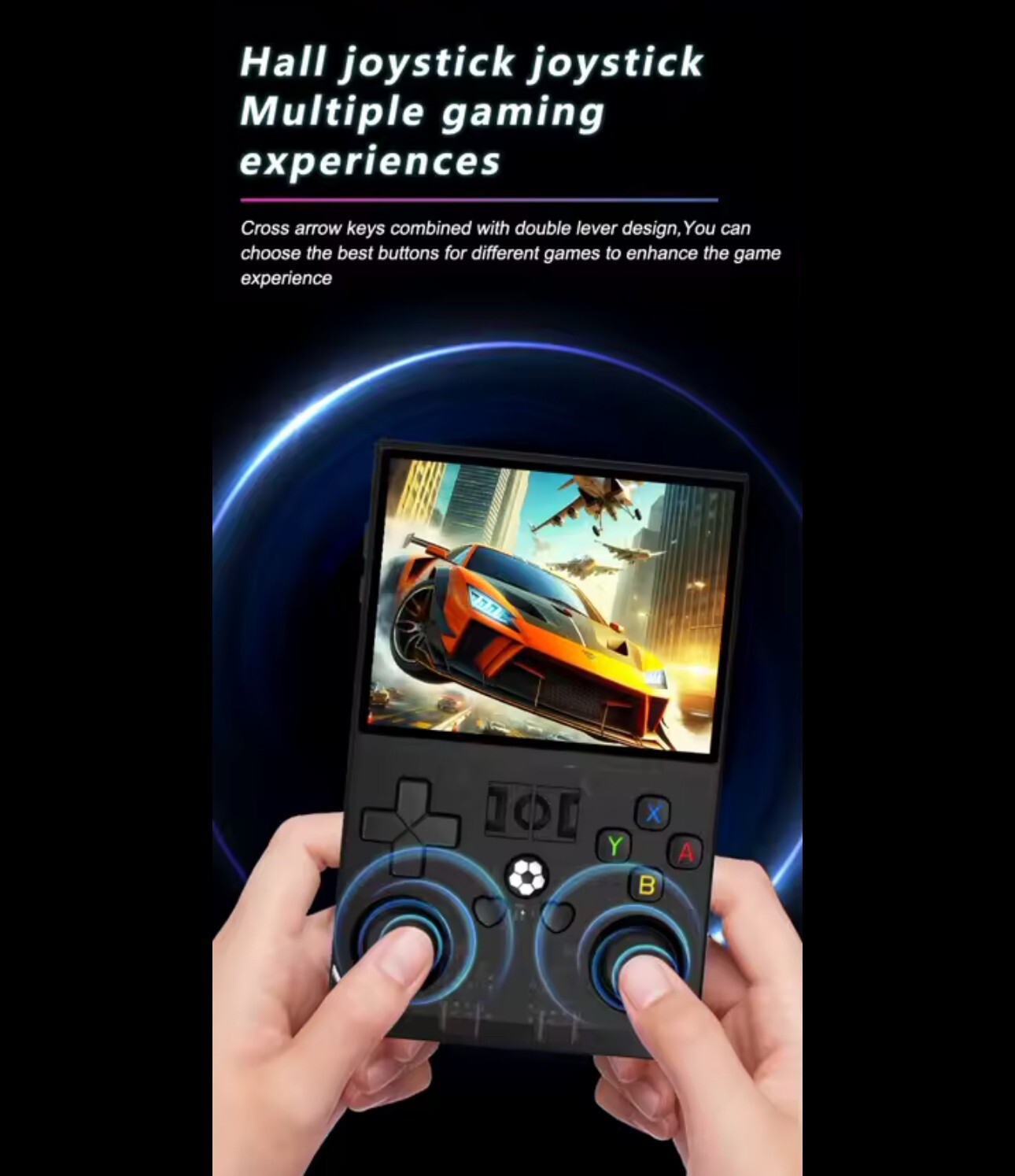 R36Pro MAX Retro Handheld Video Game Console IPS Screen BLACK w/ Carrying Case
