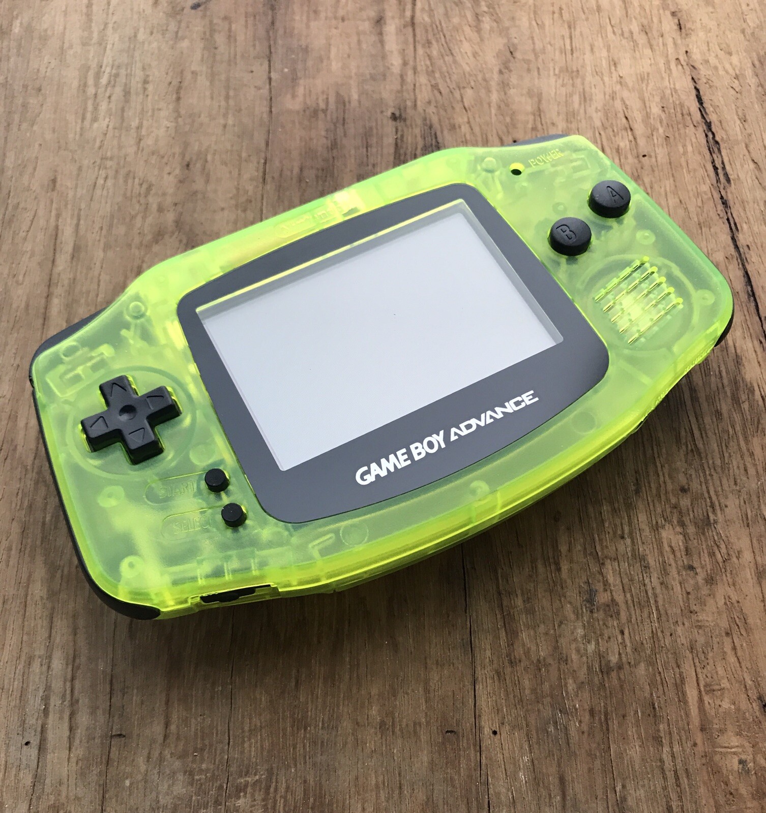 Nintendo Gameboy Advance GBA Clear Yellow Black Handheld Gaming Console AGB-001
