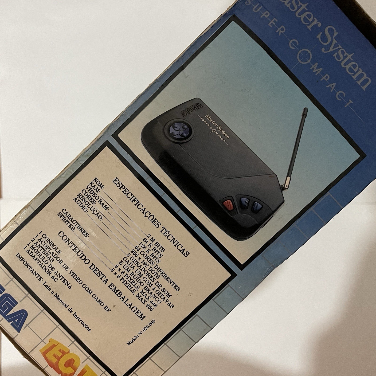 SEGA MASTER SYSTEM SUPER COMPACT REMOTE VERSION TECTOY BRAZIL IN BOX WORKING