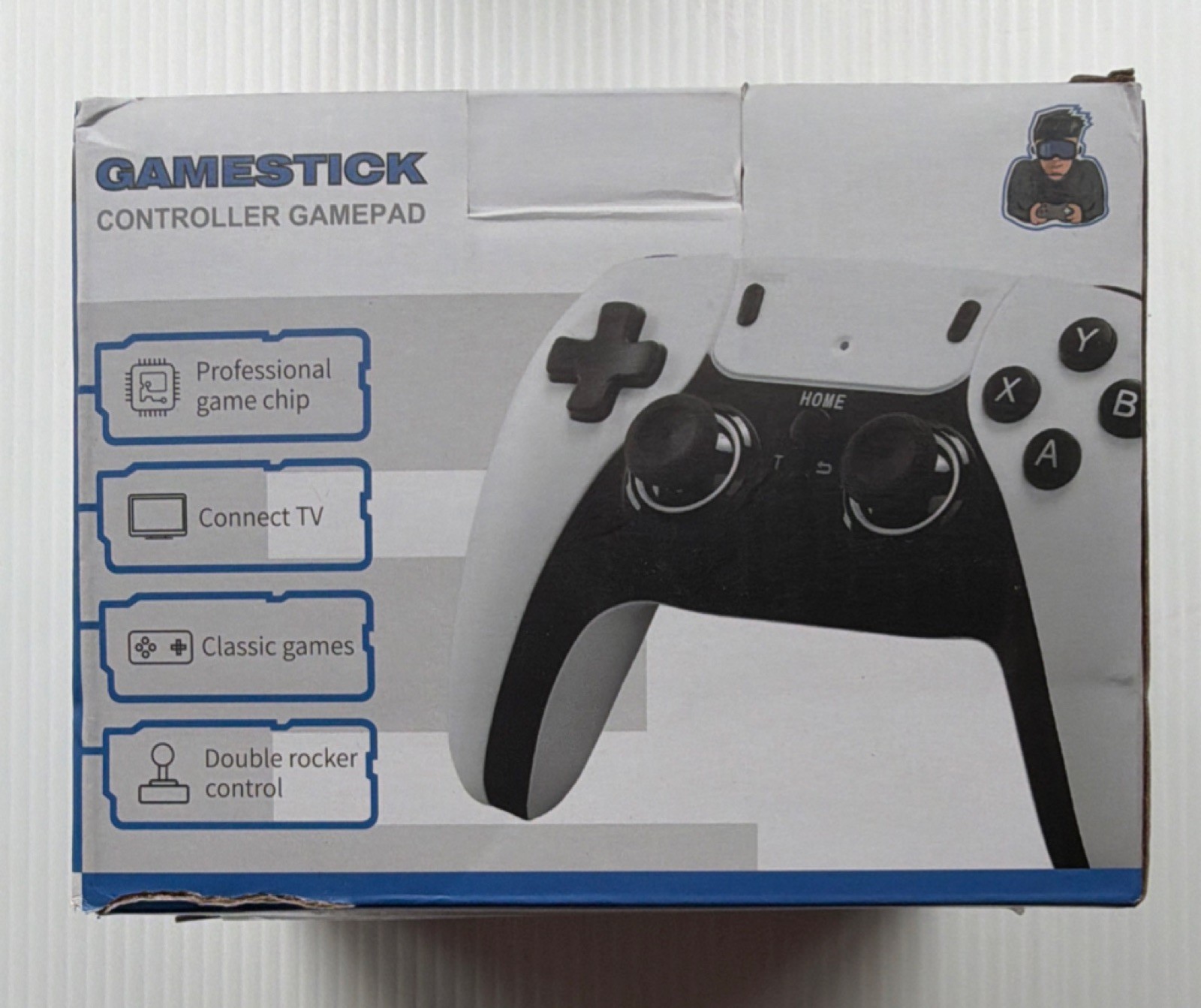 Gamestick Emuelec4.3 Console, 64GB, 2.4G Wireless, 3D Games, White/Black