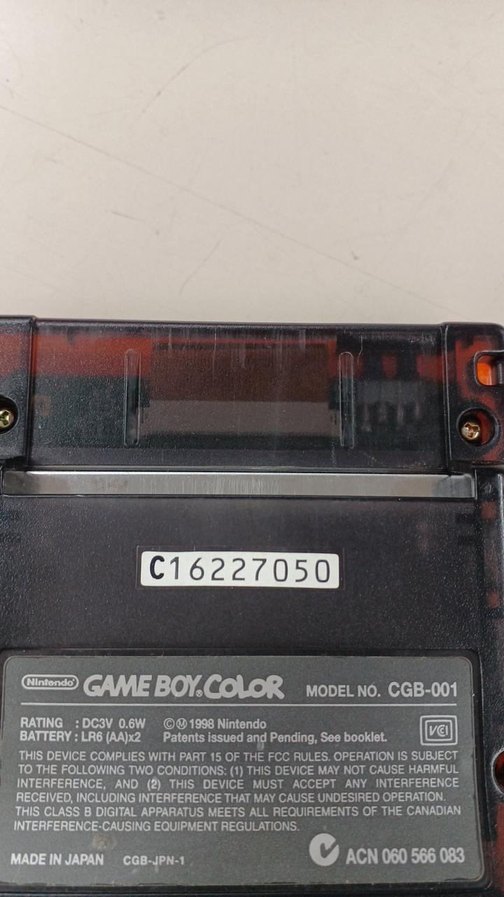 Nintendo Game Boy Color Console Limited Edition Daiei Clear Orange Black