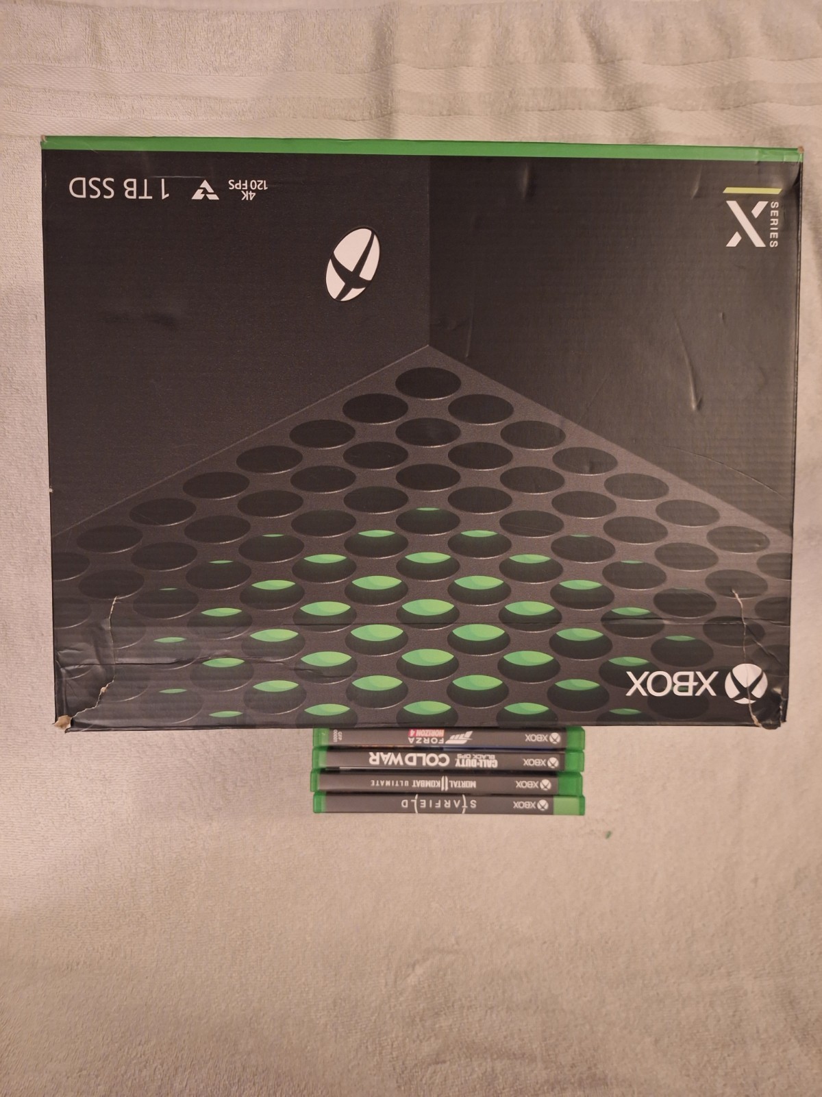 Xbox Series X 1TB Console CIB Deep Cleaned Bundle 4 Games Turtle Beach Adapter