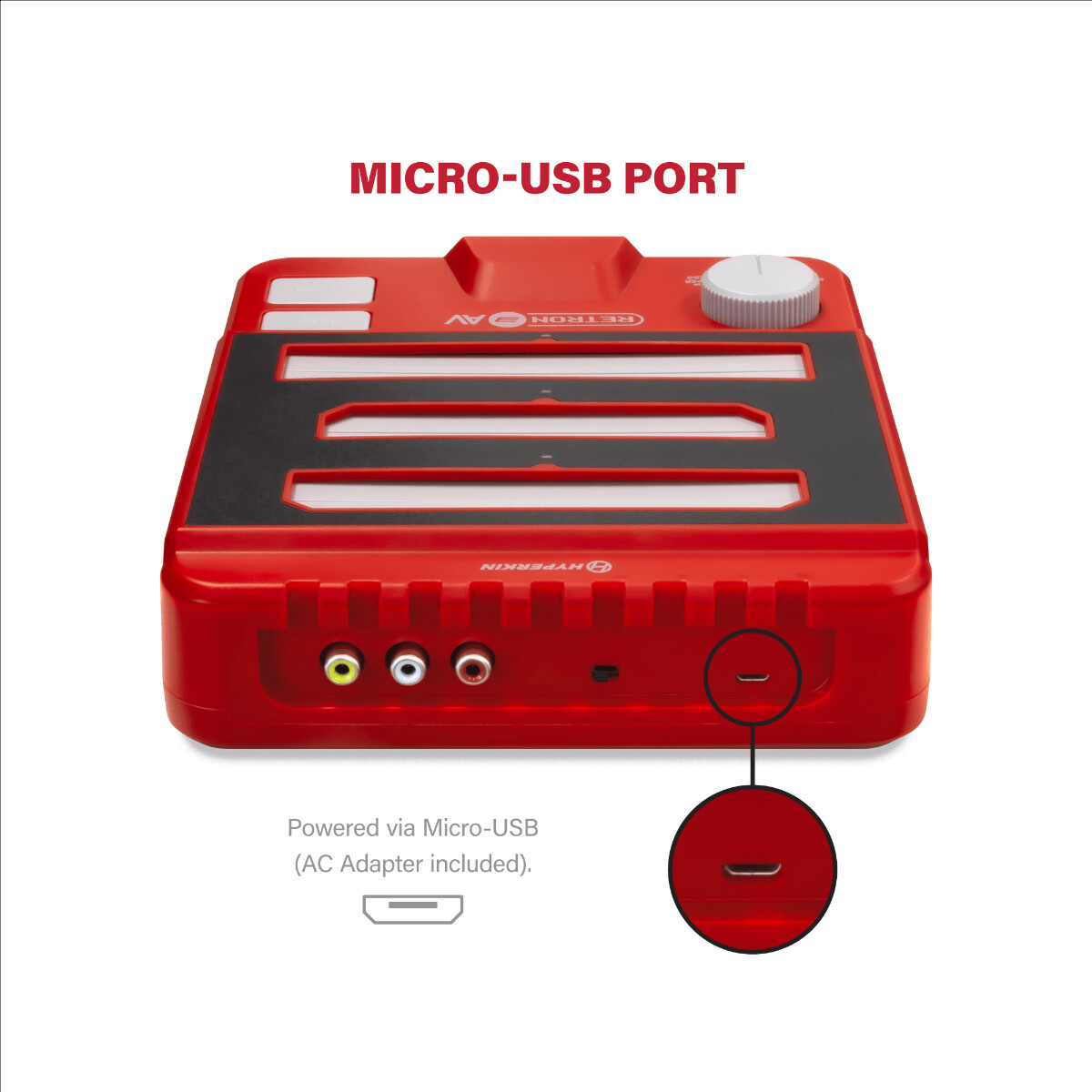 Hyperkin RetroN 3 AV Console for NES, SNES,Super Famicom, Genesis/Mega Drive Red
