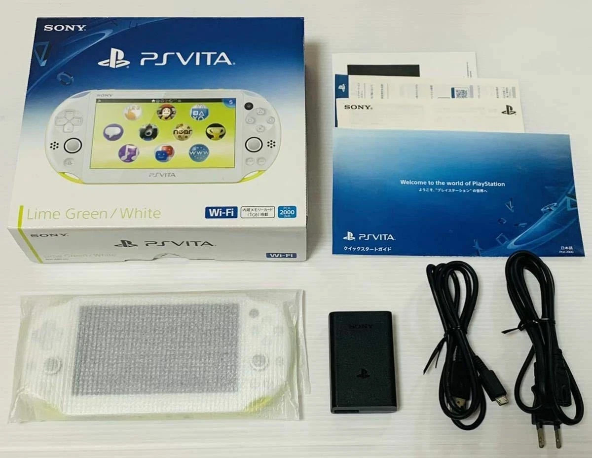 PlayStation PS Vita Wi-Fi Console only Lime green white PCH-2000ZA13 Console