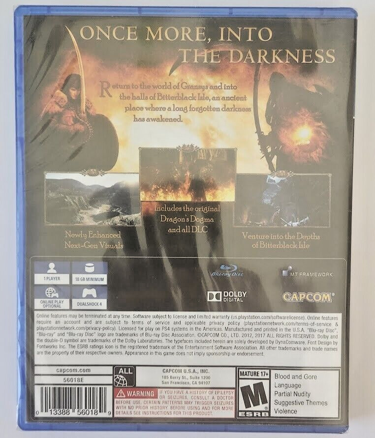 Dragon’s Dogma: Dark Arisen PS4 Brand New Game Special [2017 Action/Adventure]
