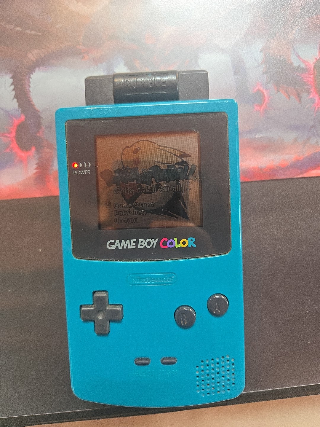 Nintendo Game Boy Color With Pokémon Pinball Game -Teal