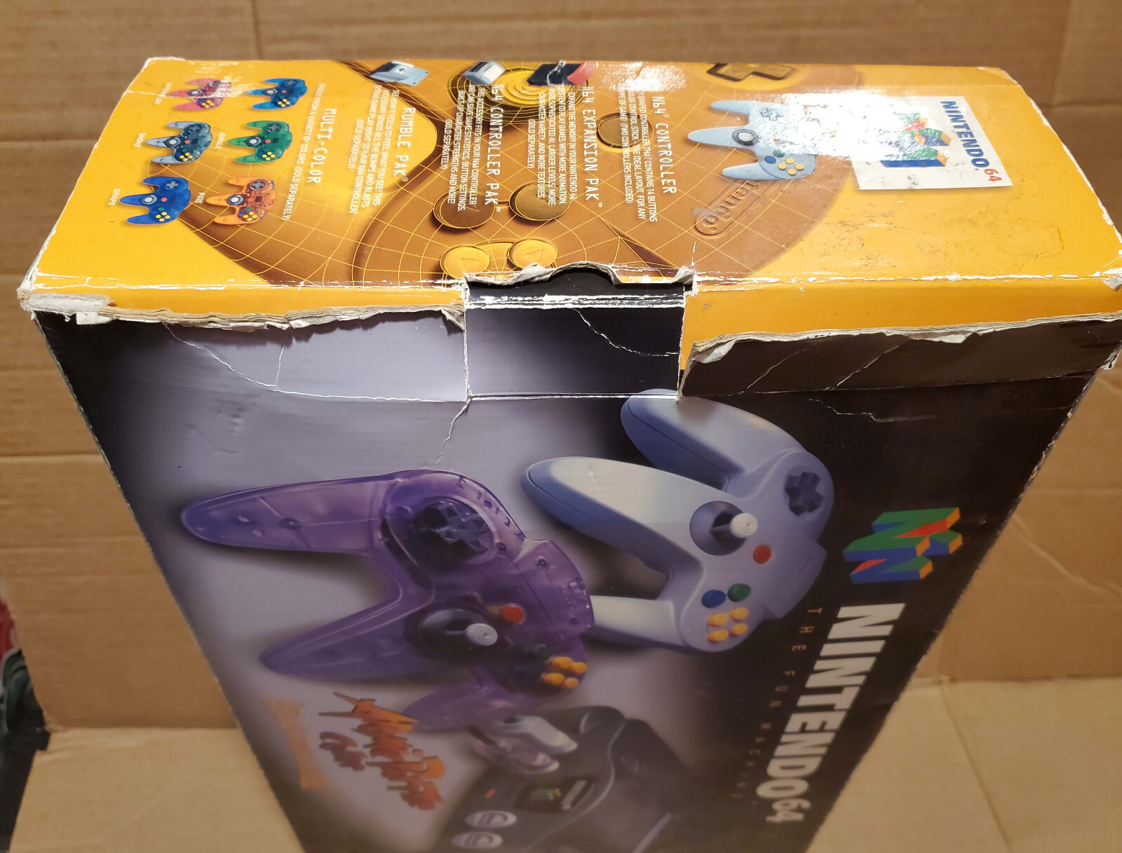 Nintendo 64 Console Atomic Purple Controller Bundle in Box, Works