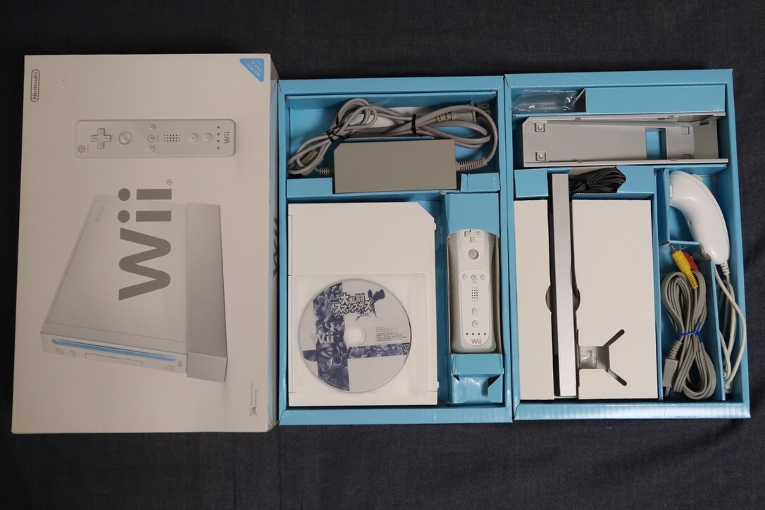 Nintendo Wii Console SET & Super Smash BrosX 　White　NTSC-J　Japanese　tested［A-5］