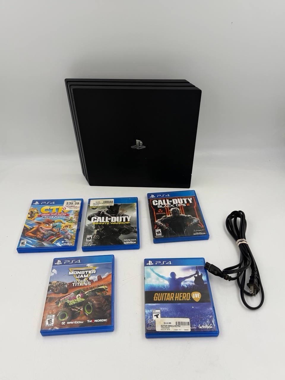Sony PlayStation 4 PS4 Pro 1TB Console Bundle 5 Games Tested Working