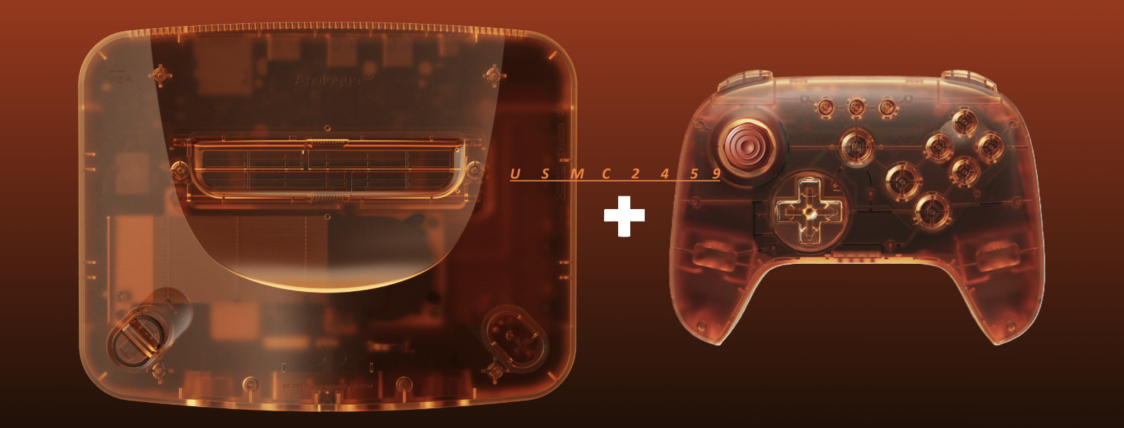 Analogue 3D – FUNTASTIC🔥 FIRE 🔥LIMITED EDITION Console -W/ MATCHING CONTROLLER