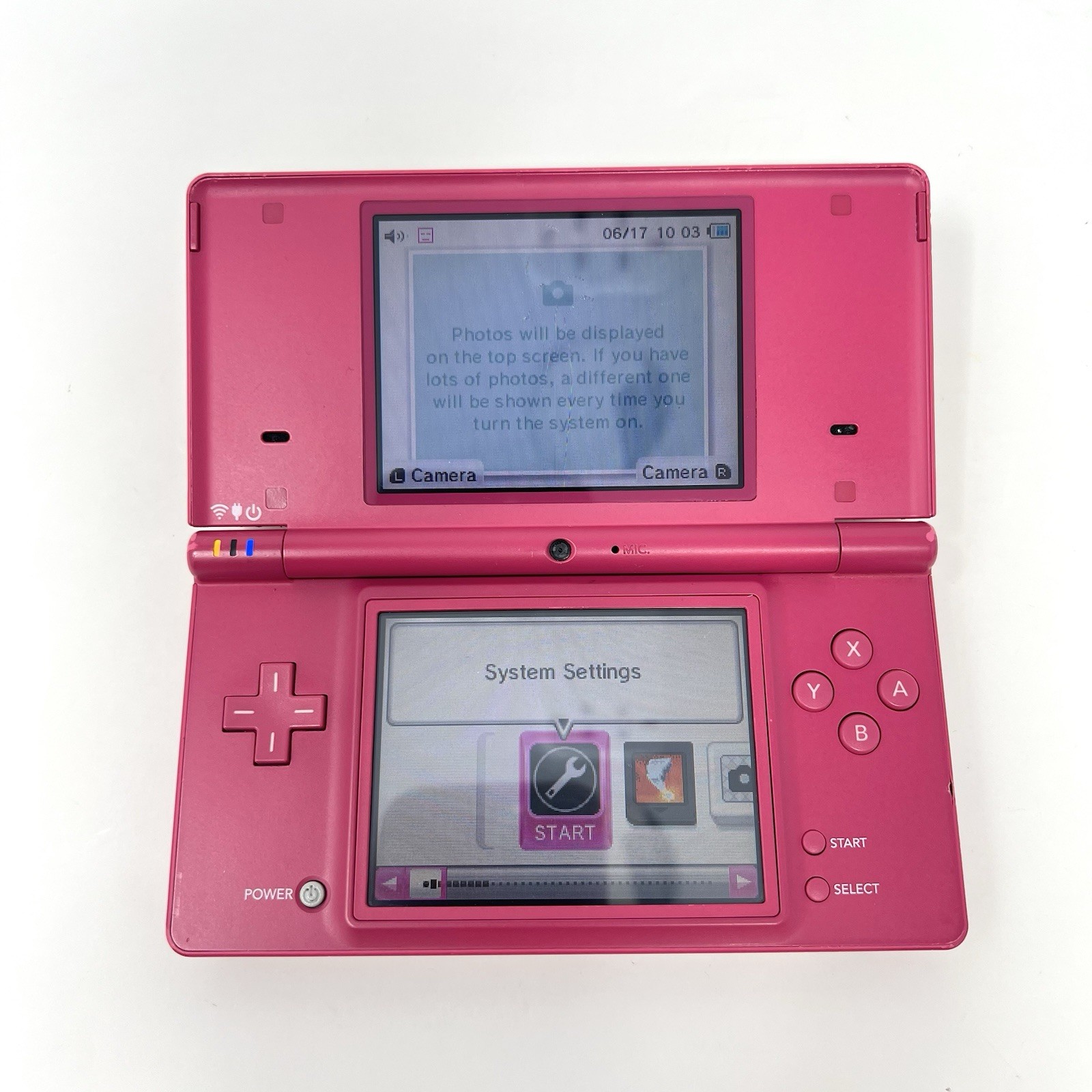 Nintendo DSi (2008) Console Hot Pink Handheld No Charger Tested (Read Desc)