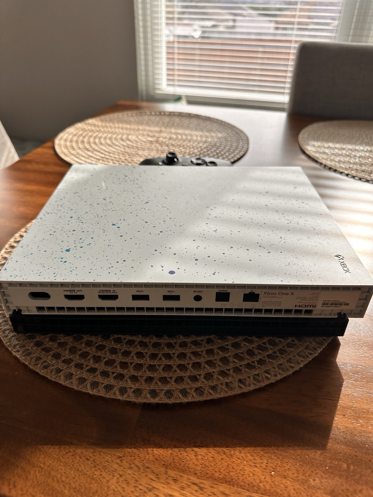 Microsoft Xbox One X Custom Speckled Console with Controller 4K UHD Compatible