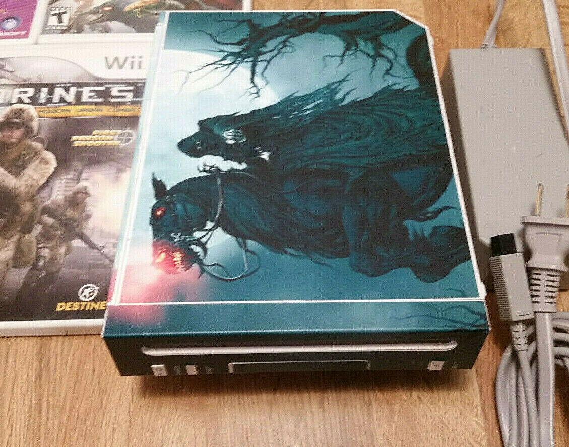 Nintendo Wii Custom Themed Console Bundle, Eight Games and Accessories