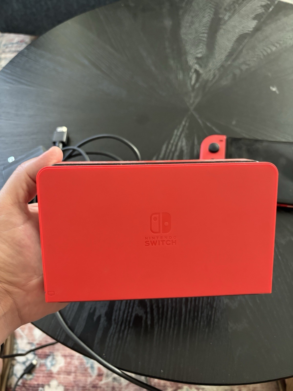 Nintendo Switch OLED Mario Edition Red with Dock Station and Power Cords