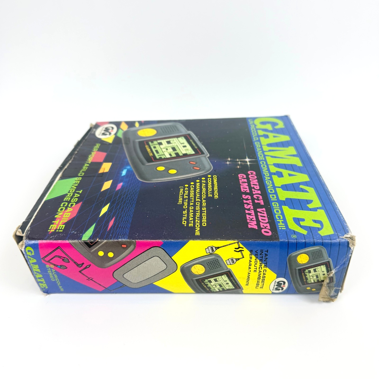 1990 GIG GAMATE BIT CORPORATION CONSOLE💎+ BOX & GAMES RARE – TESTED 🎁