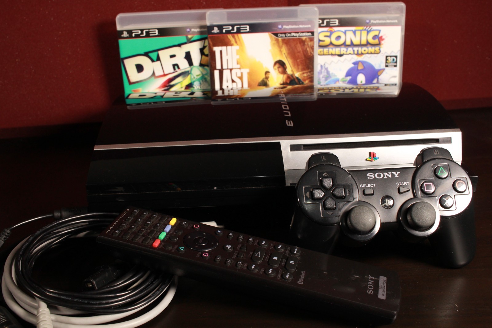 PS3 Fat Console (Sony PlayStation 3) w/ Games + PS3 Remote LOT