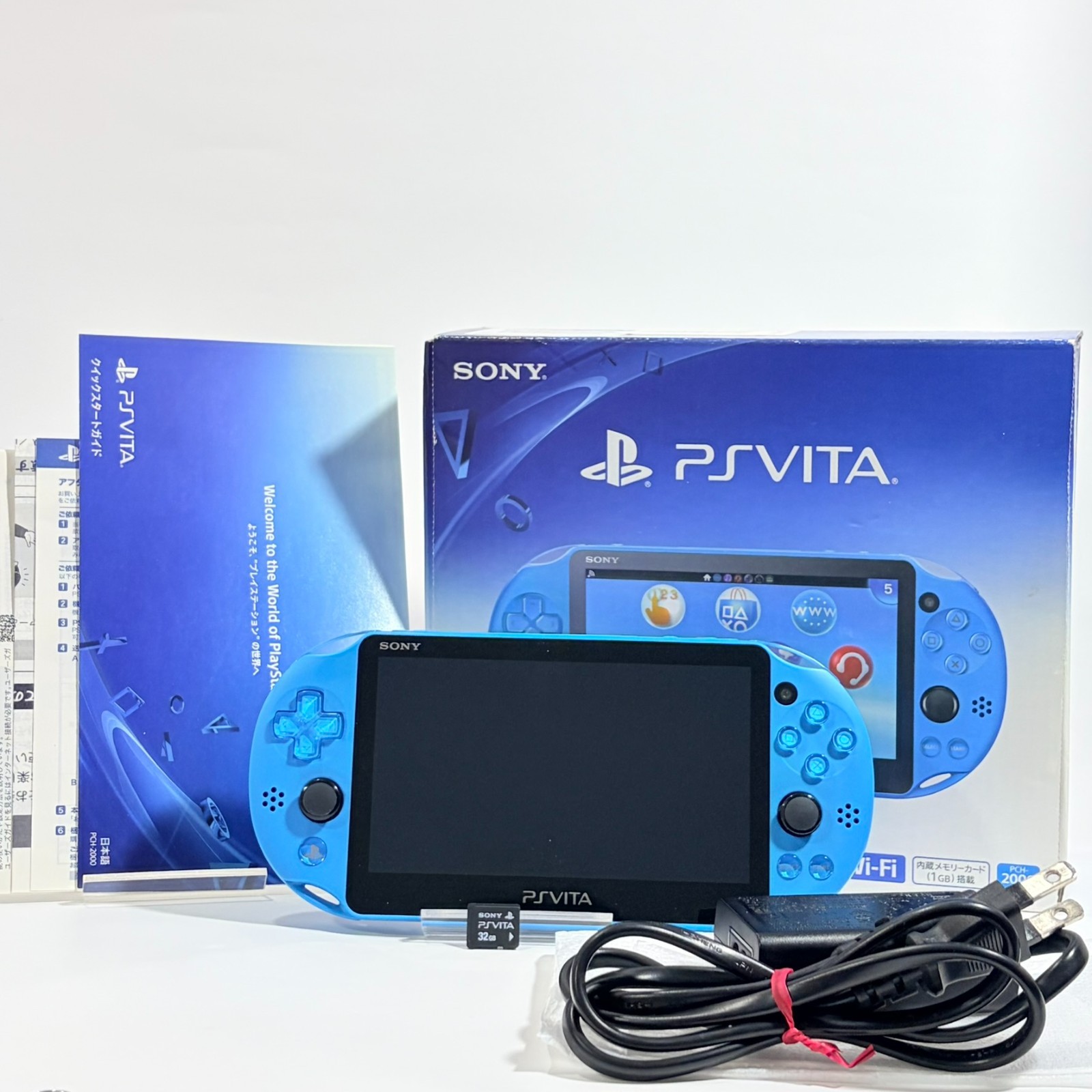 Sony PlayStation Vita PS VITA Aqua Blue PCH-2000ZA23 32GB From Japan