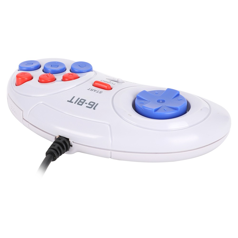 16Bit 9-Pin Mini Handheld Game Console Ergonomic Gaming Controller White Fo GTXG