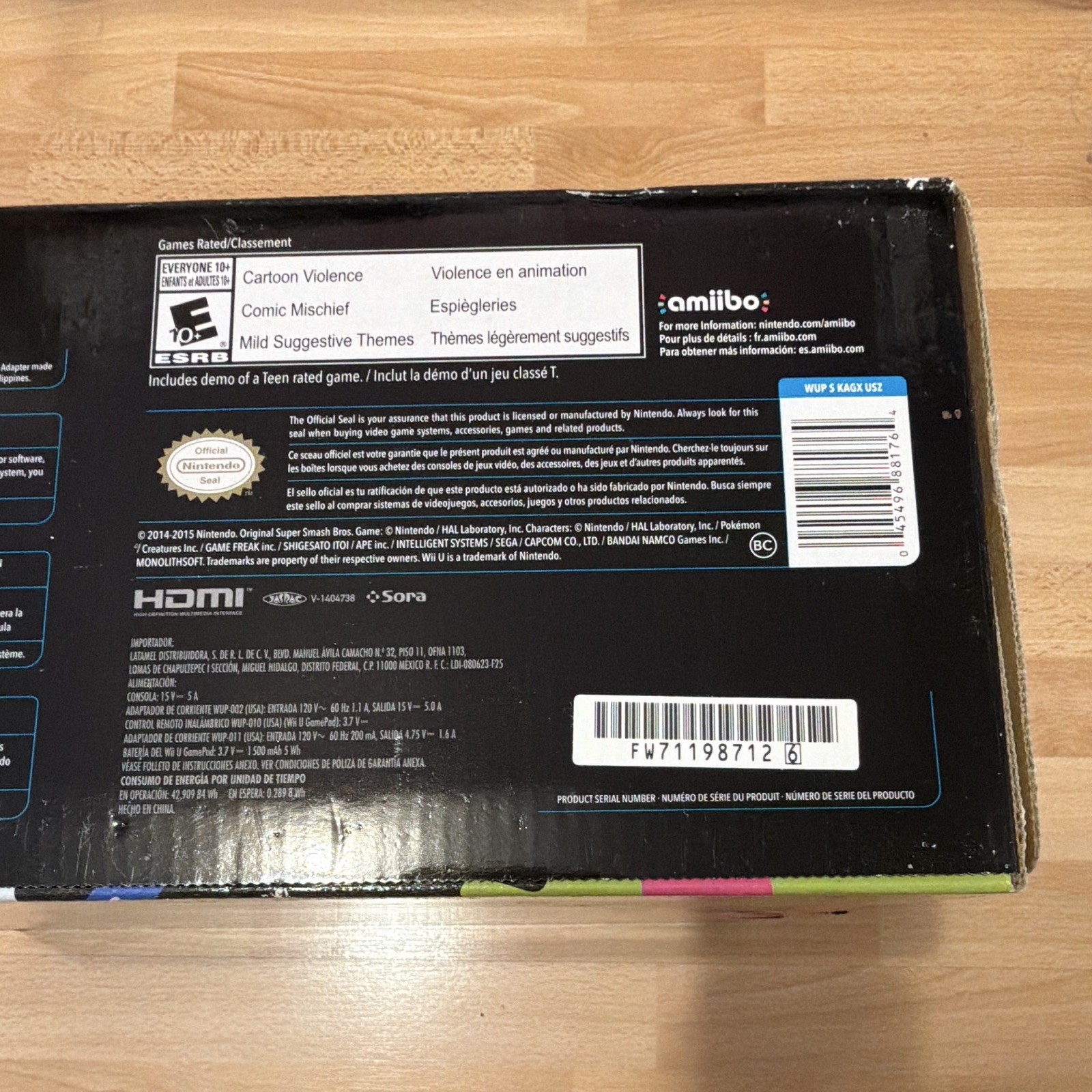 NEVER OPENED Nintendo Wii U Special Edition Smash Splatoon Deluxe Set 32GB Black
