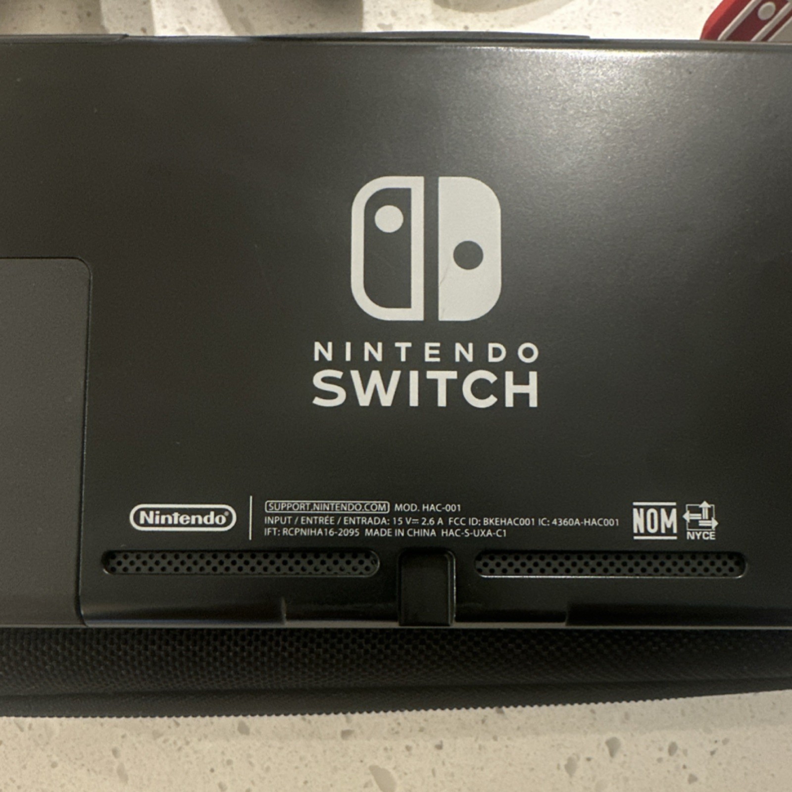 Nintendo Switch HAC-001 Black Console w/Joy-Con, Dock, 128GB Card (No Case)