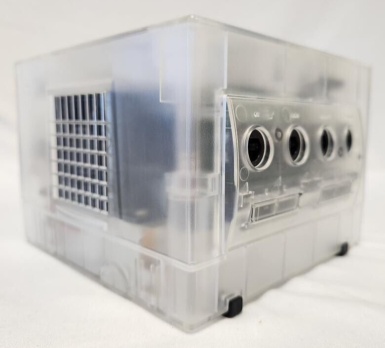 Nintendo GameCube Translucent CLEAR Gaming Console DOL-101 System Bundle Set NGC
