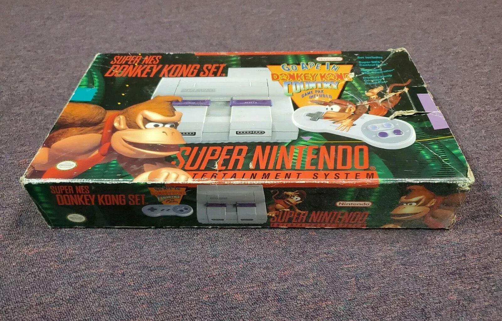Super Nintendo Entertainment System Super Donkey Kong Console SNES (Works Well)