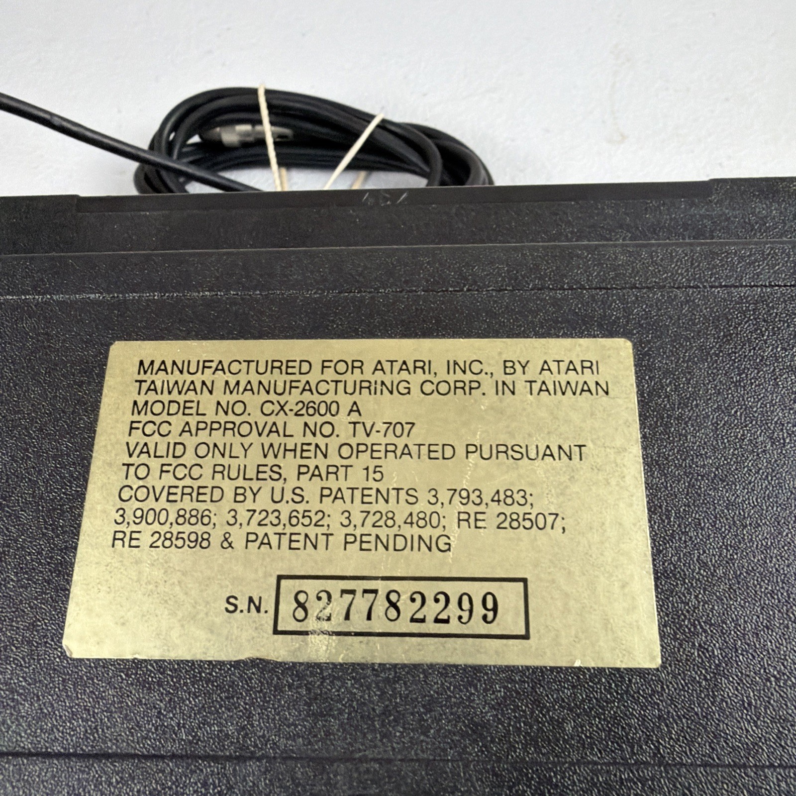 Atari 2600 Video Computer System Model CX-2600 A – Console Only PARTS/UNTESTED