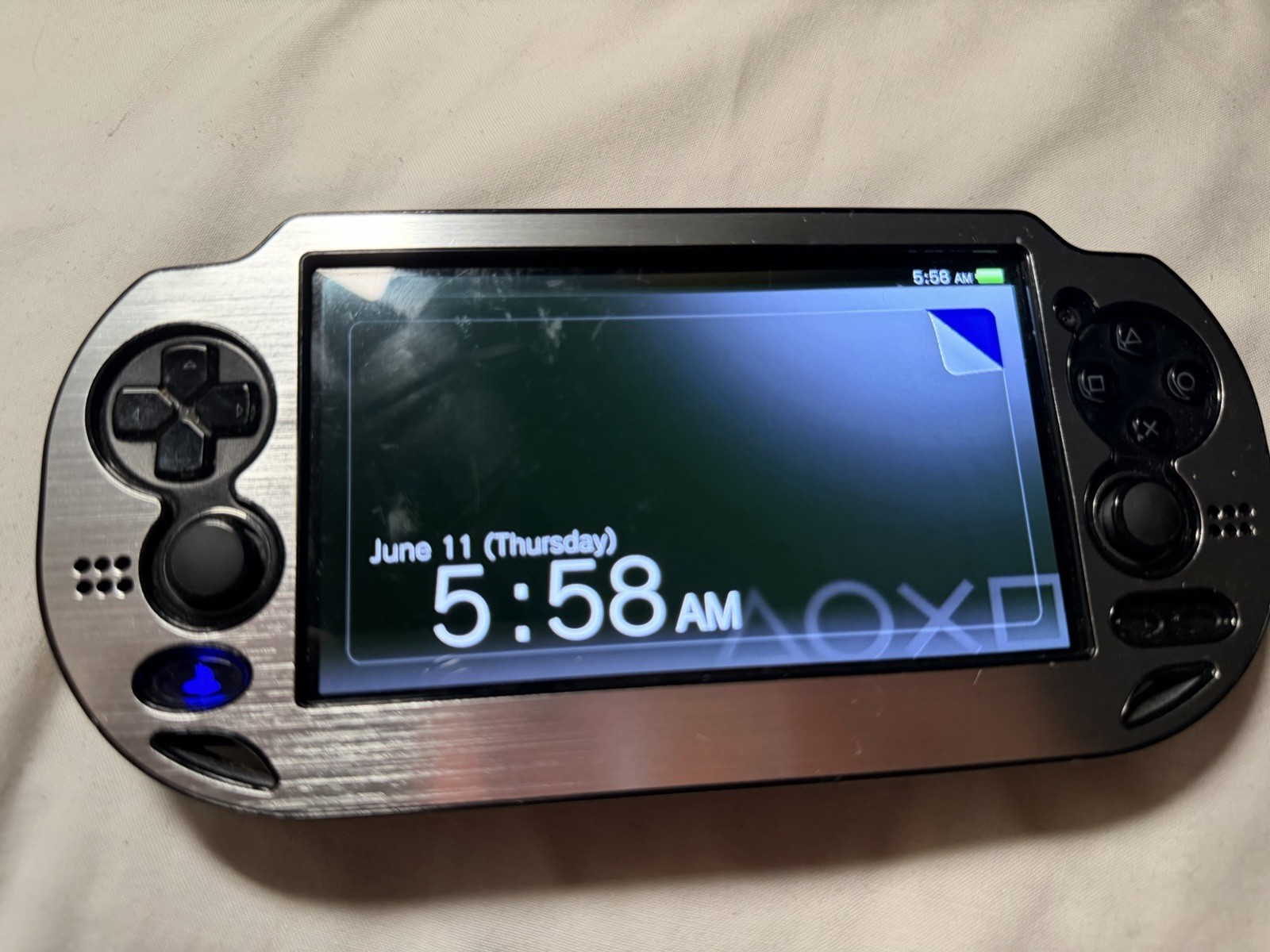 Sony PS Vita 1001 OLED PCH-1001 Black 256GB Handheld w/ Wi-Fi, USB Cable, Cards