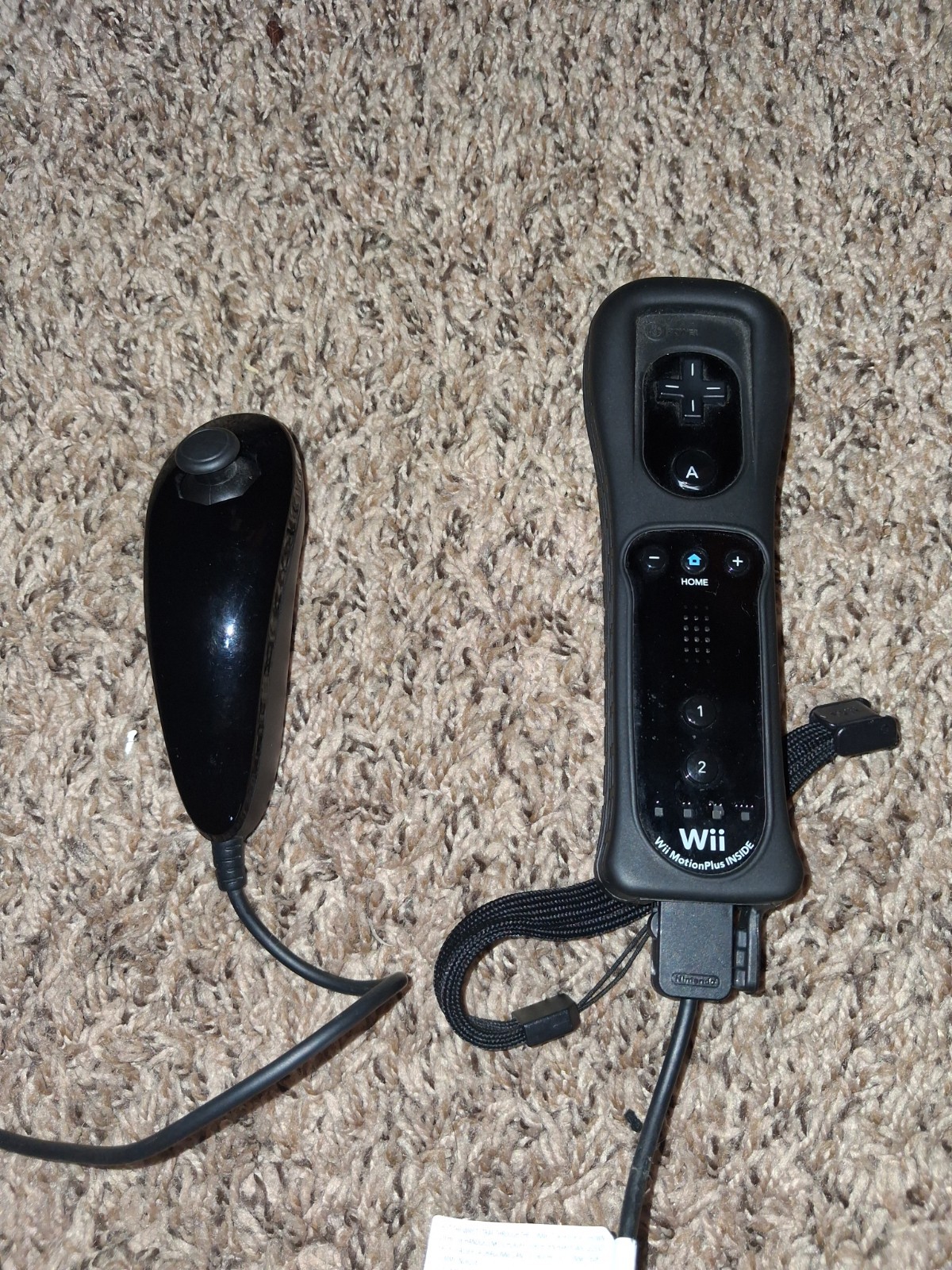 Nintendo Wii Black Home Console Bundle, Remote MotionPlus, Nunchuk, Wii Wheel