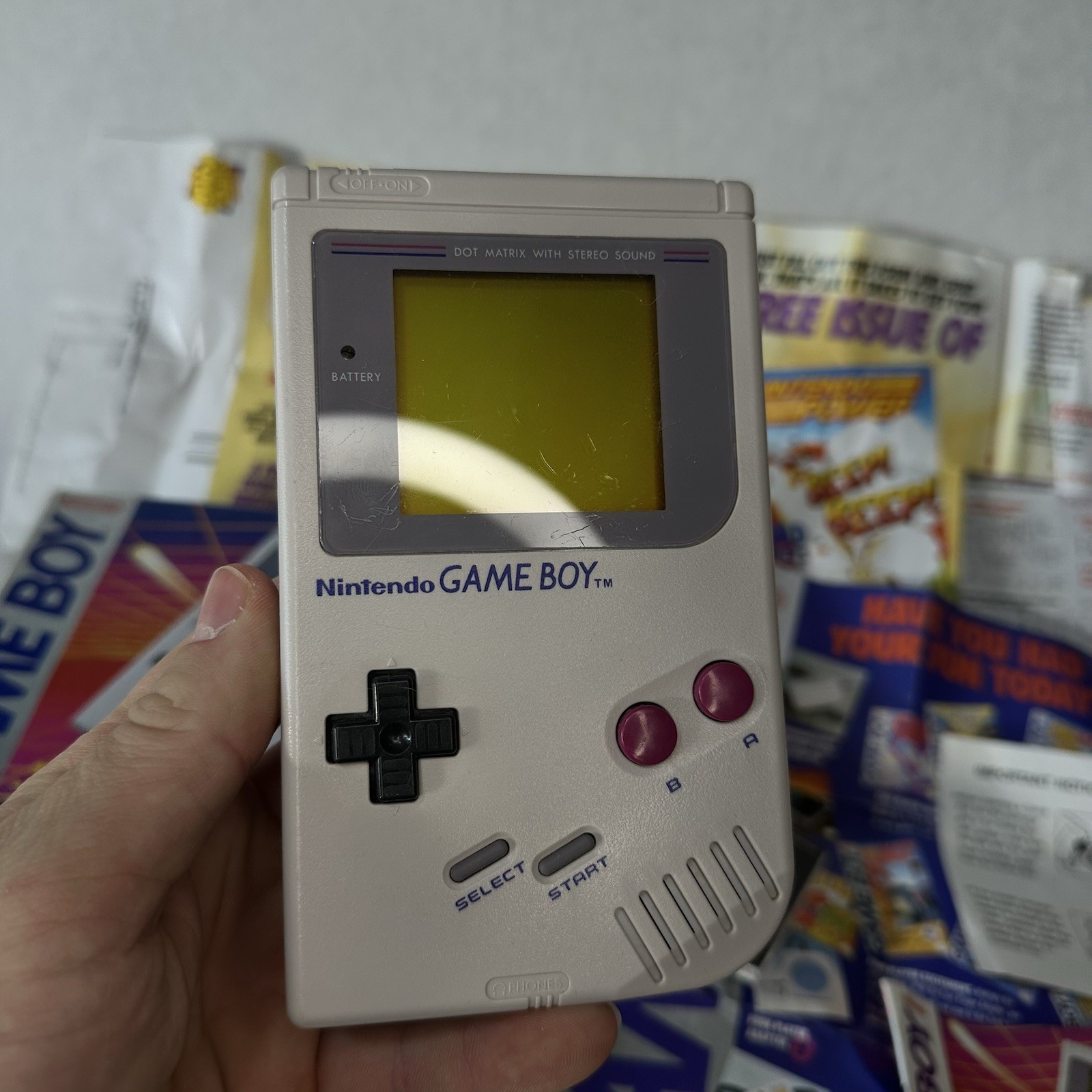 Original Nintendo Game Boy Gameboy Console With Original Box CIB TESTED WORKING