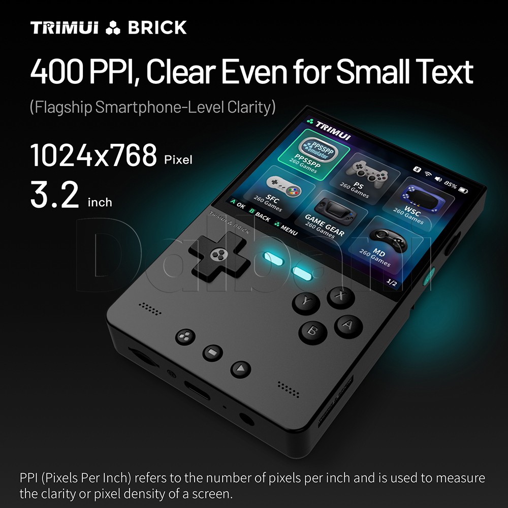 TrimUI Brick Purple Open Source Handheld Game Console with 64GB