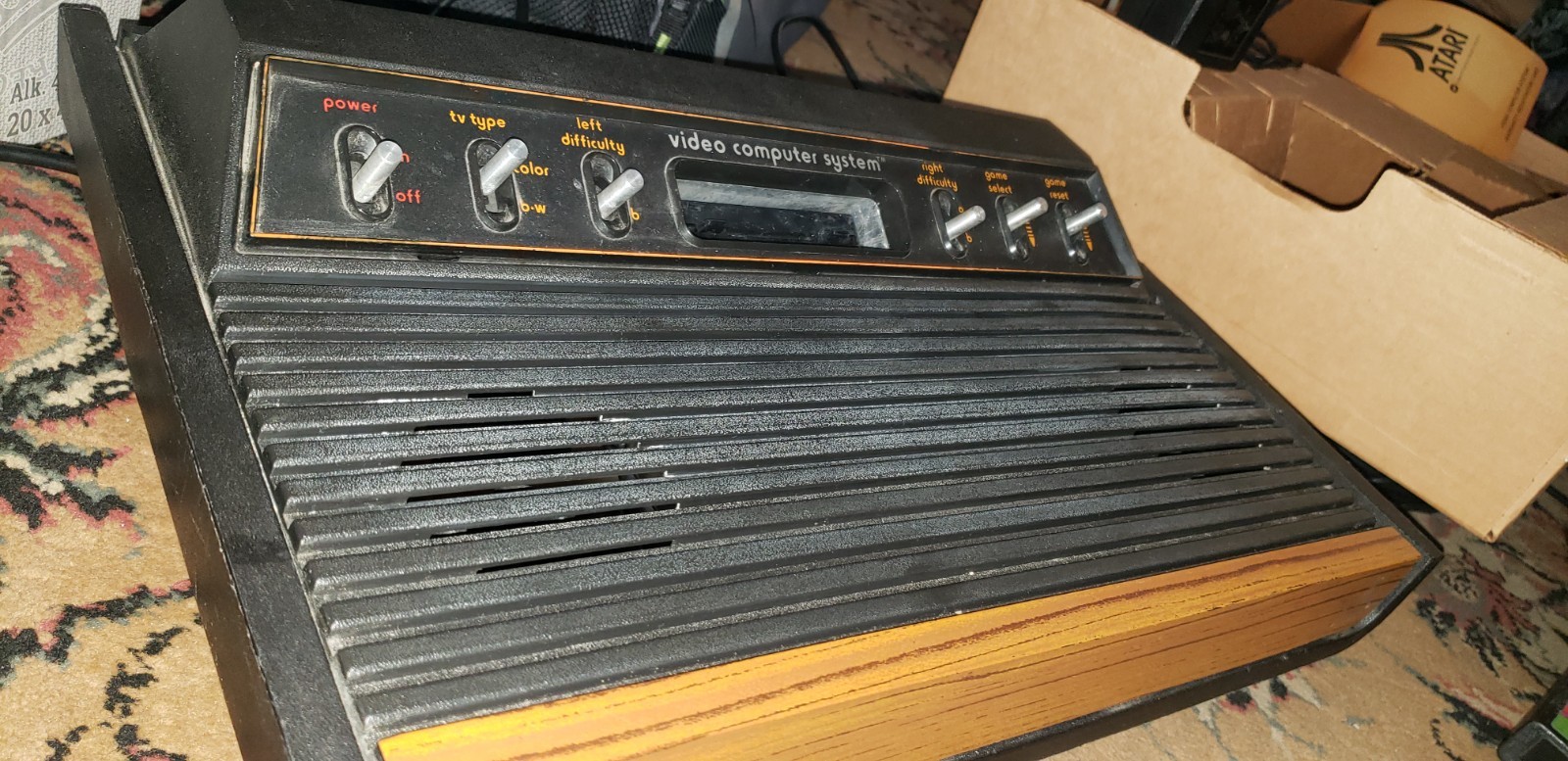 1st year EARLIEST SERIAL # 1977 Atari VCS Heavy Sixer Console System CHESS piece