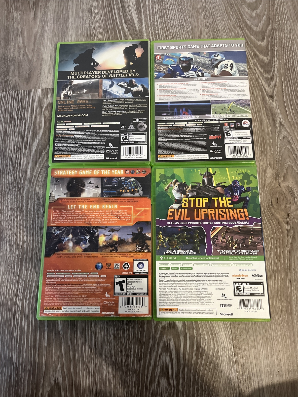 Microsoft XBOX 360 SLIM Black Console Bundle Xbox 360S with 4 Games TESTED works