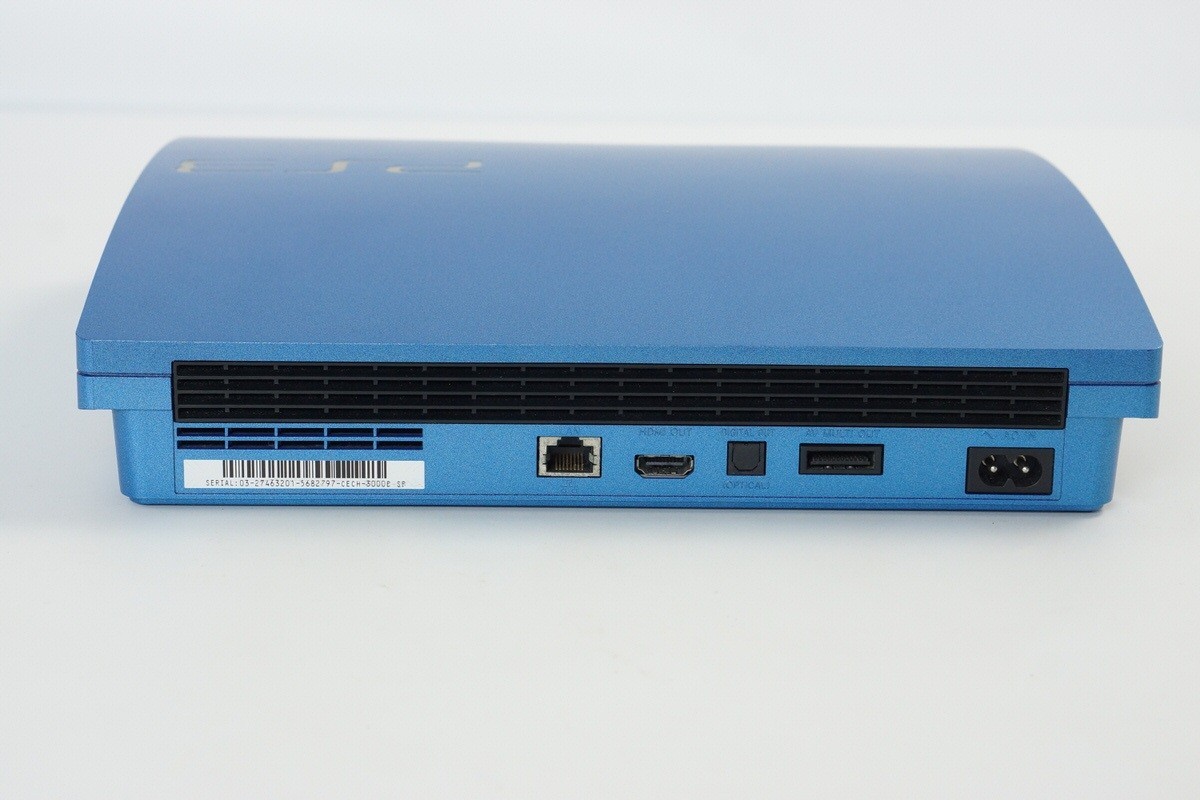 PS3 Playstation3 SPLASH BLUE Console CECH-3000B 320GB Tested System 02