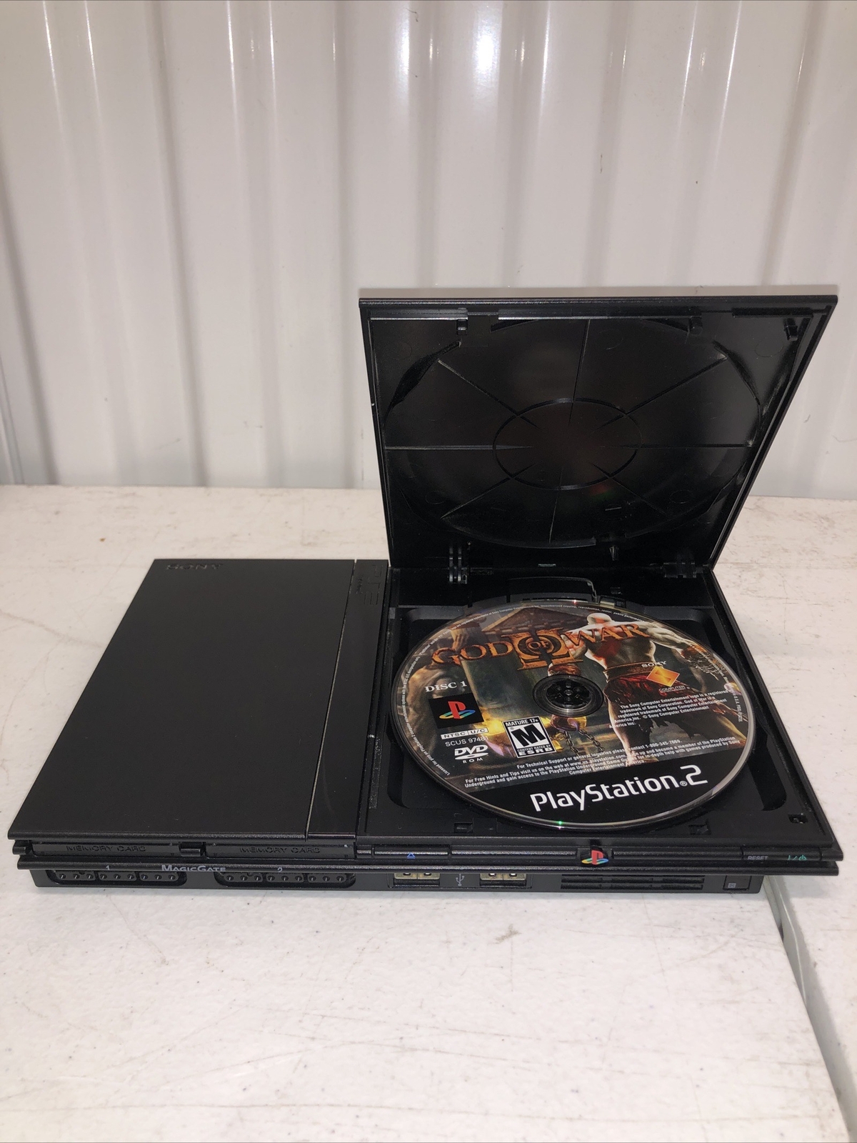 Sony PlayStation 2 Console Only- Charcoal Black (SCPH-70012) READ DESCRIPTION!!!