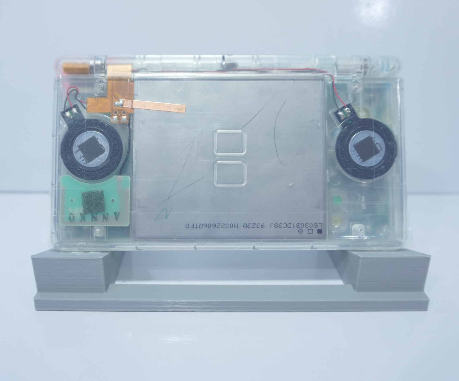 Nintendo DS Lite Transparent Clear Handheld Game System with Rainbow Buttons
