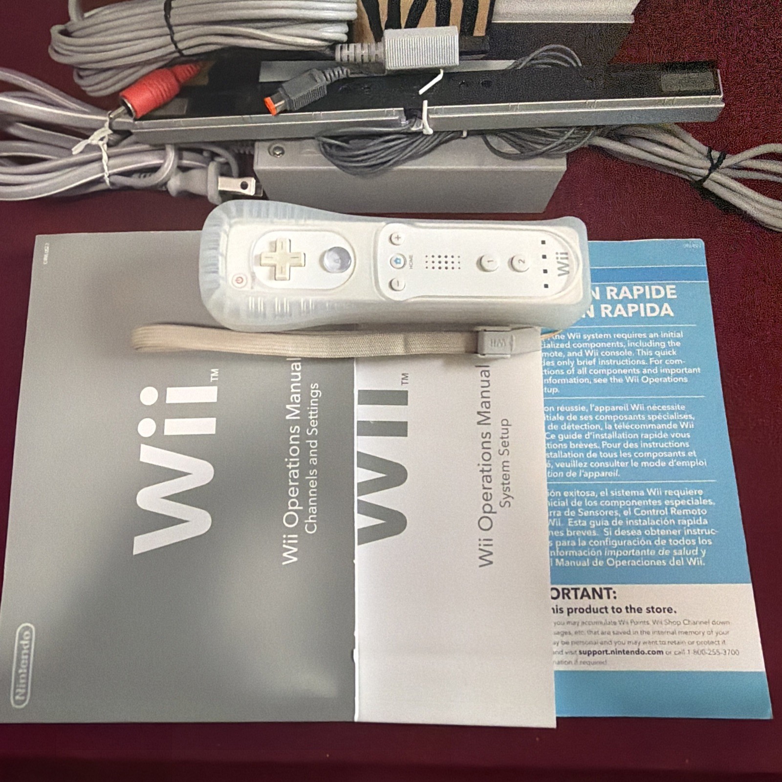 Nintendo Wii White Console Loose Bundle Tested and Working RVL-001 W/ Cables