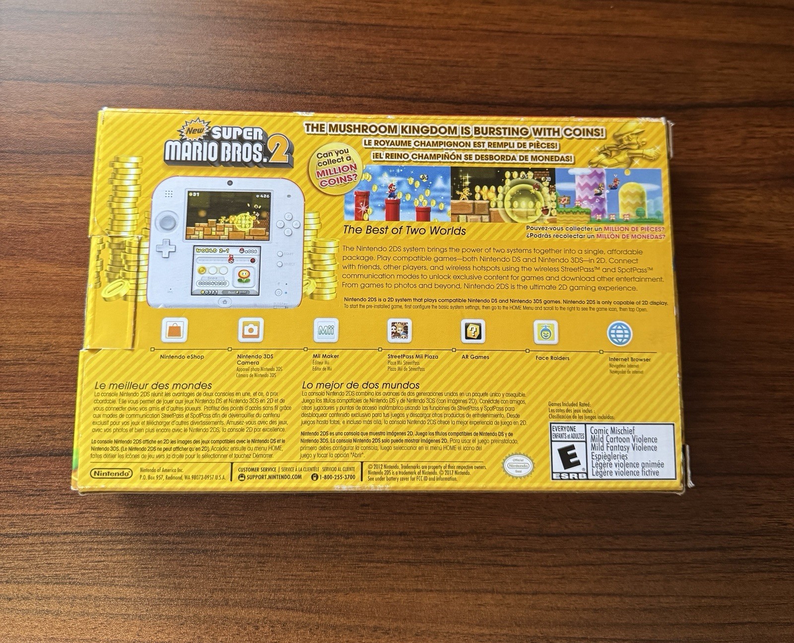 Nintendo 2DS Super Mario Bros 2 Edition Scarlet Red System Console With Box