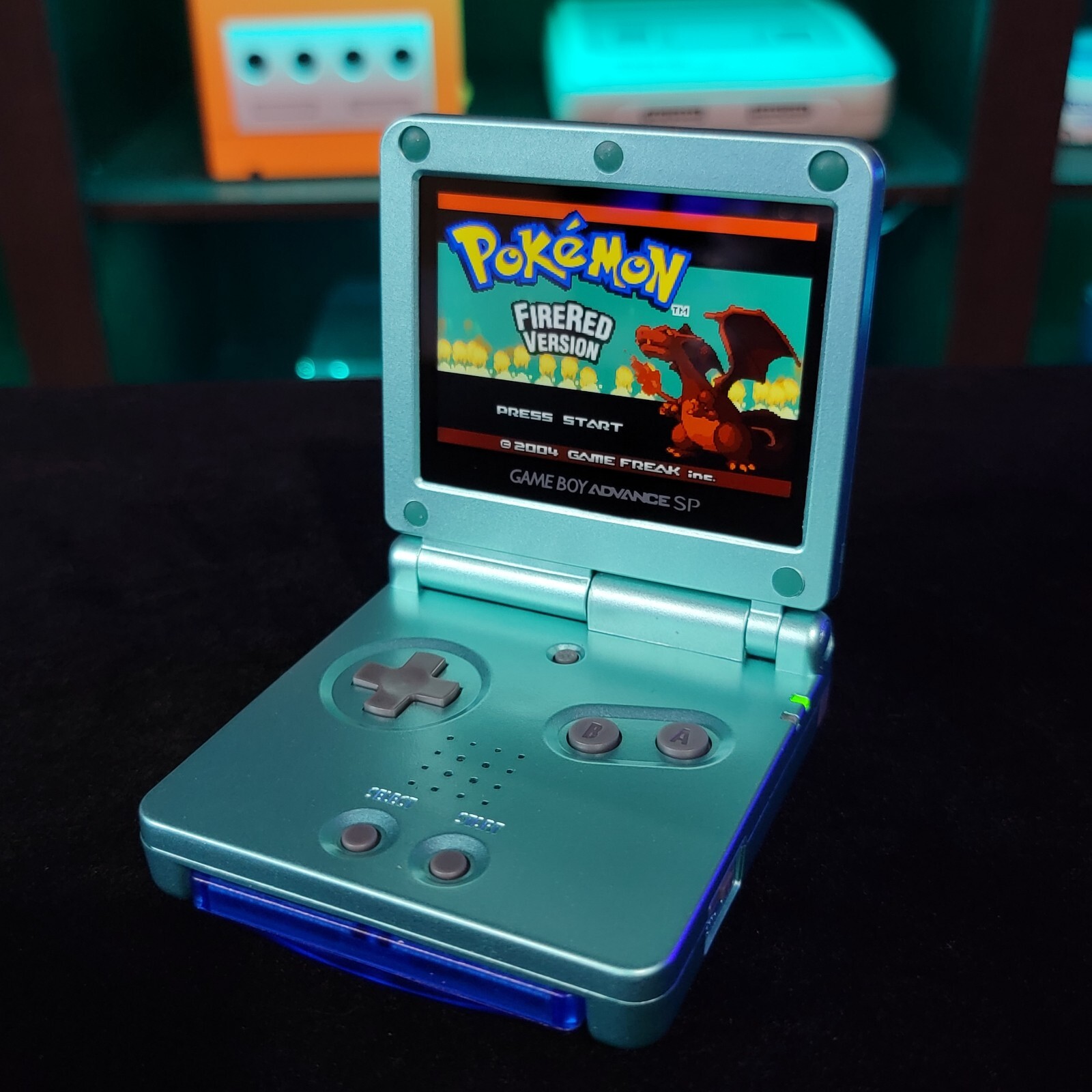 Metallic Teal Nintendo Game Boy Advance GBA SP IPS MOD Adjustable Brightness