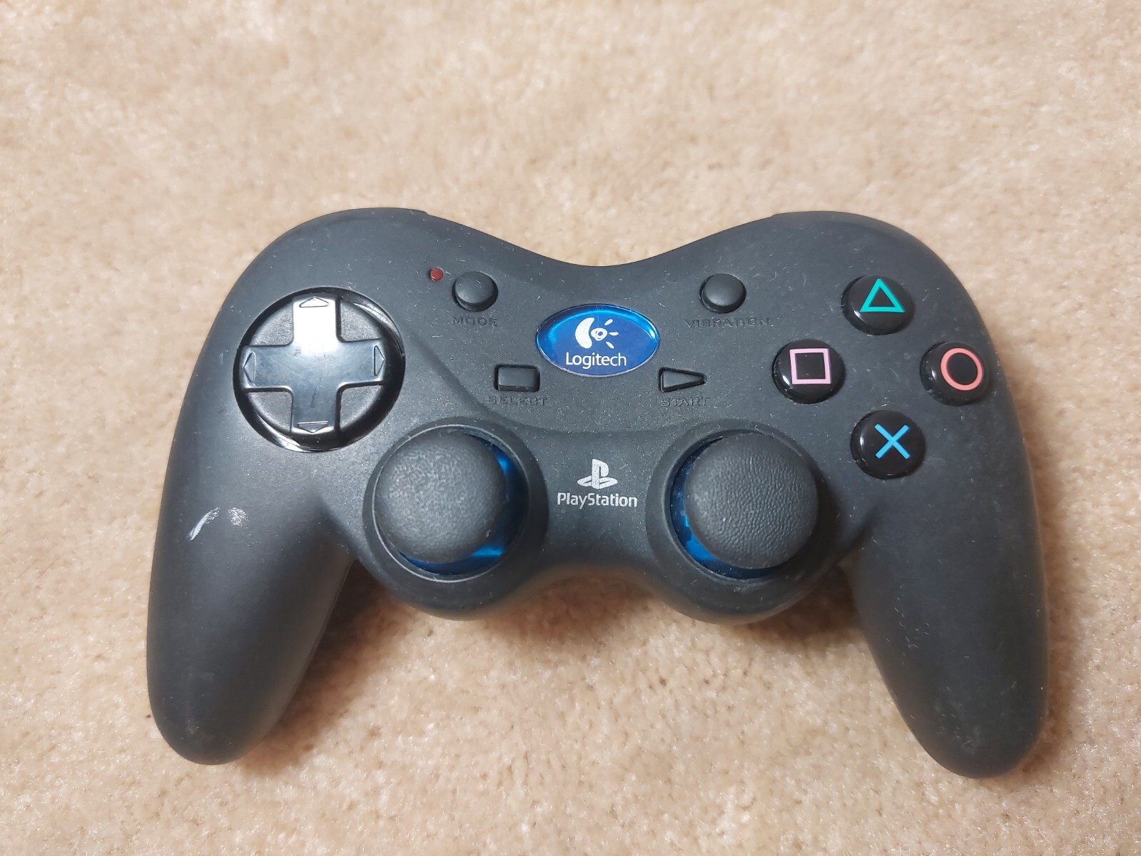 PLAYSTATION PS2 LOGITECH CORDLESS ACTION CONTOLLER, NO DONGLE / BATTERY COVER