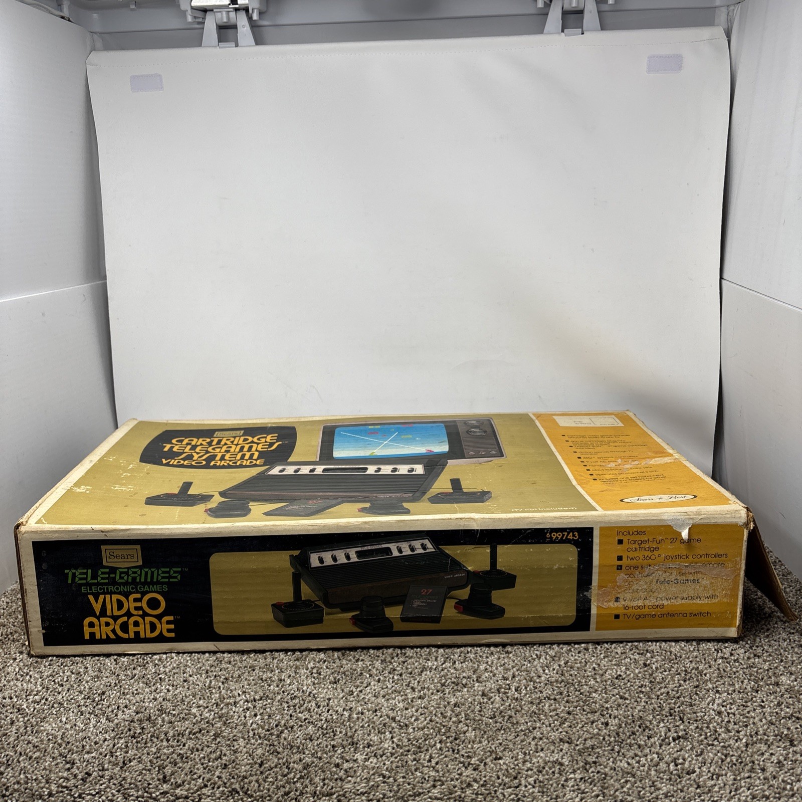 Sears Tele-Games Atari 2600 Heavy Sixer Console With Box READ TESTED
