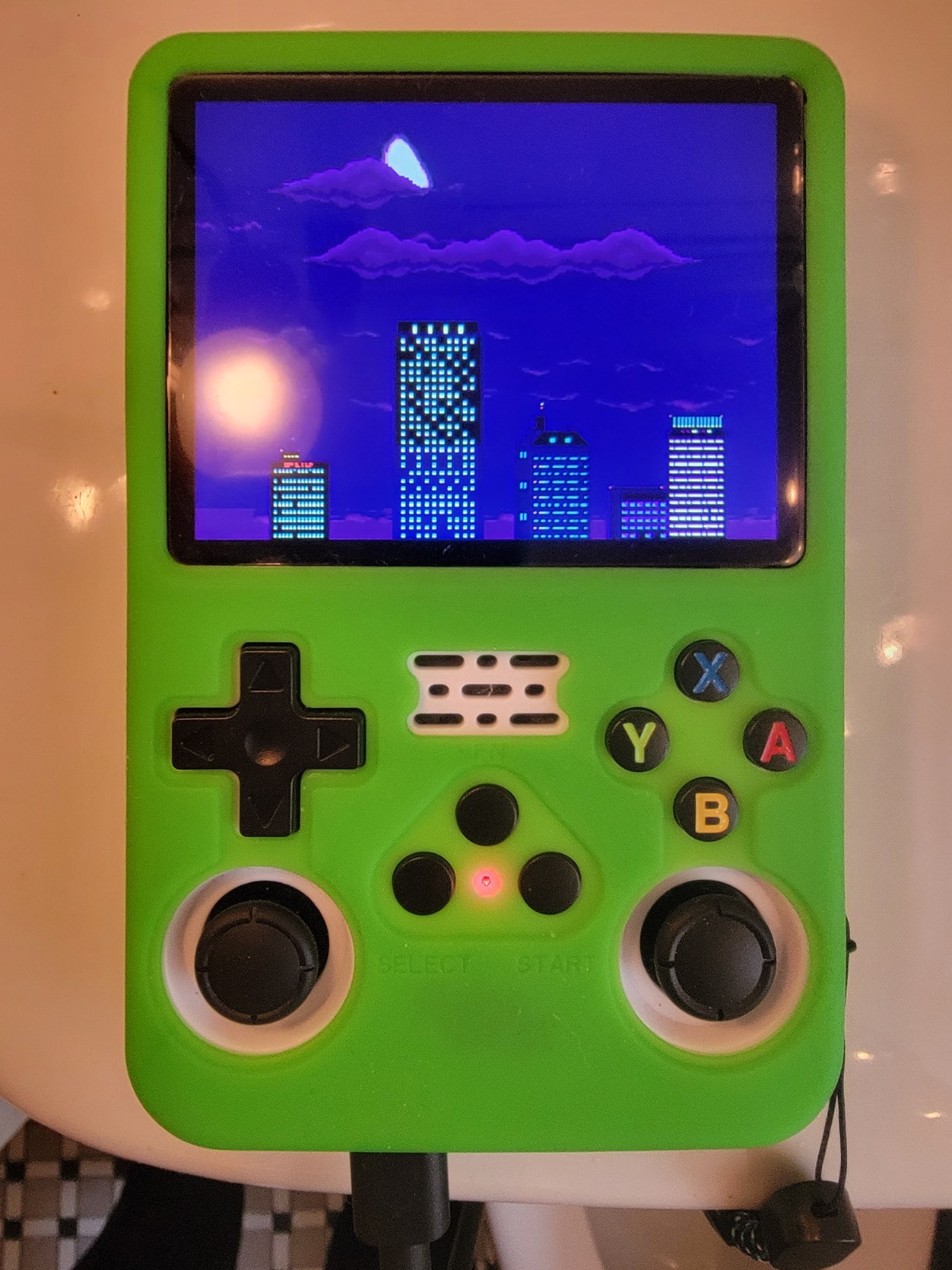 R36S Retro Snap Handheld Game Console 4K HD Green 128G