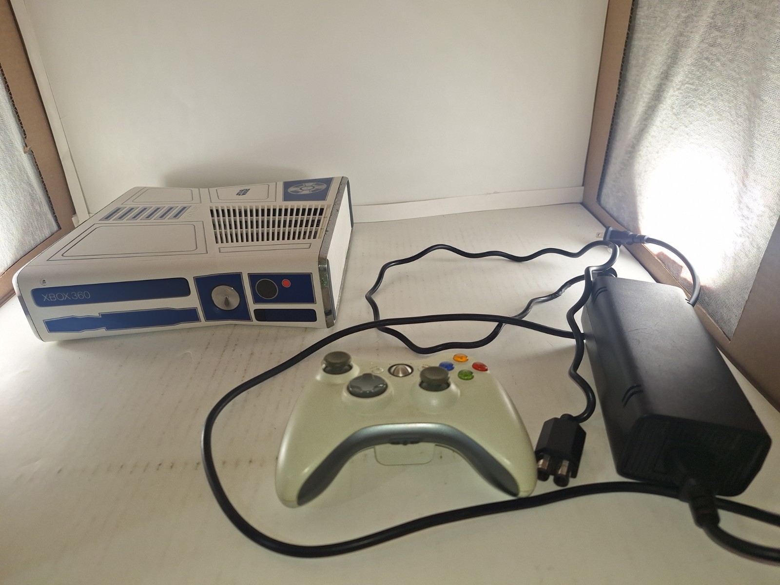 Microsoft Xbox 360 R2D2 Star Wars Limited Edition Console 320GB HD TESTED Works