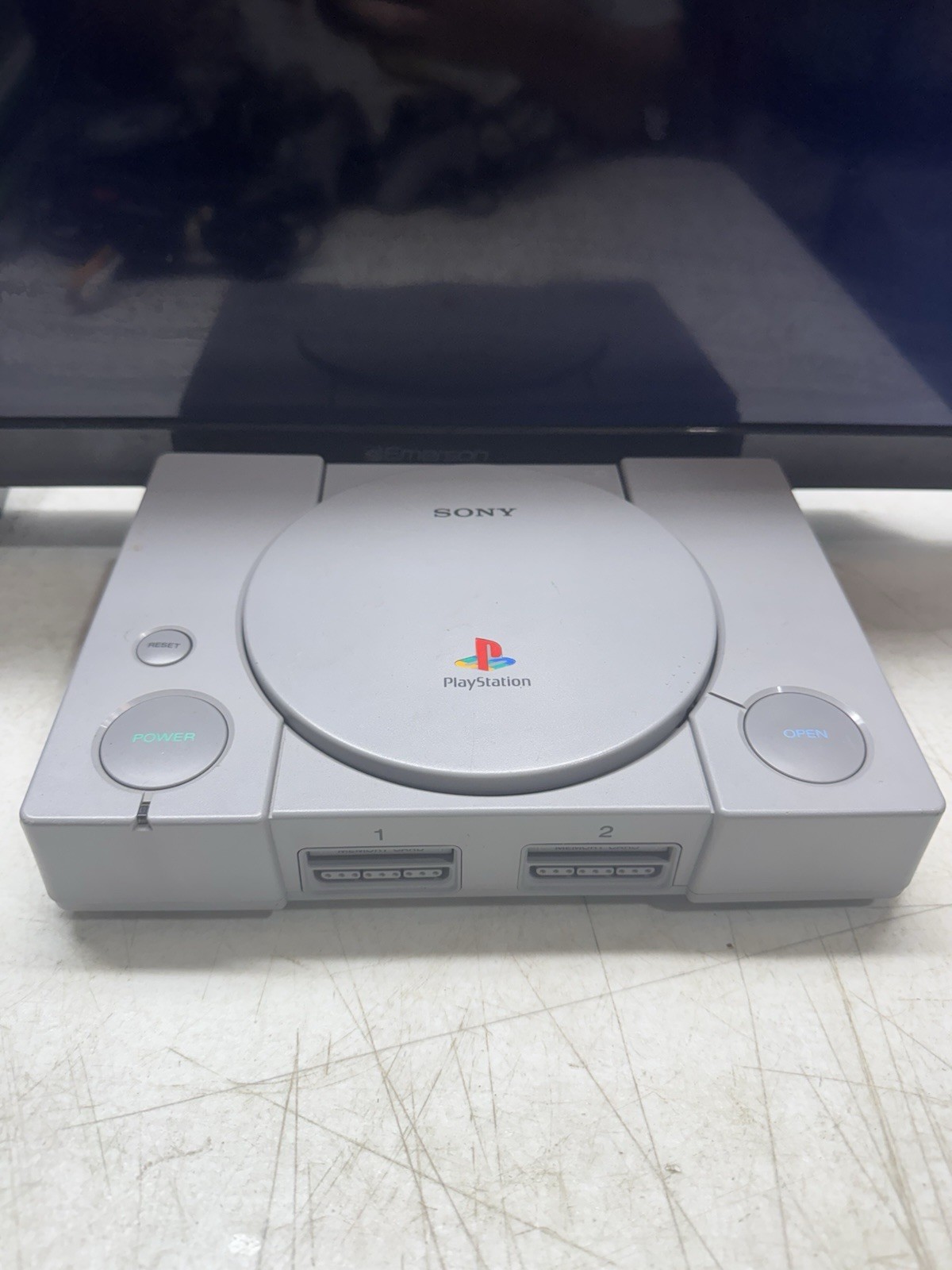 Sony PlayStation 1 PS1 Gray System Console With Memory Card, Tested Working