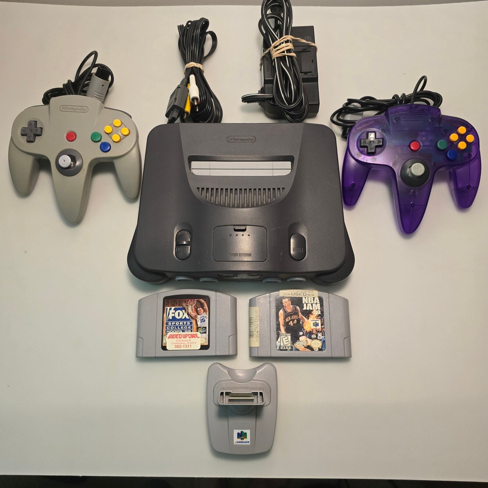 Nintendo 64 bundle. Two controllers two games and accessories.