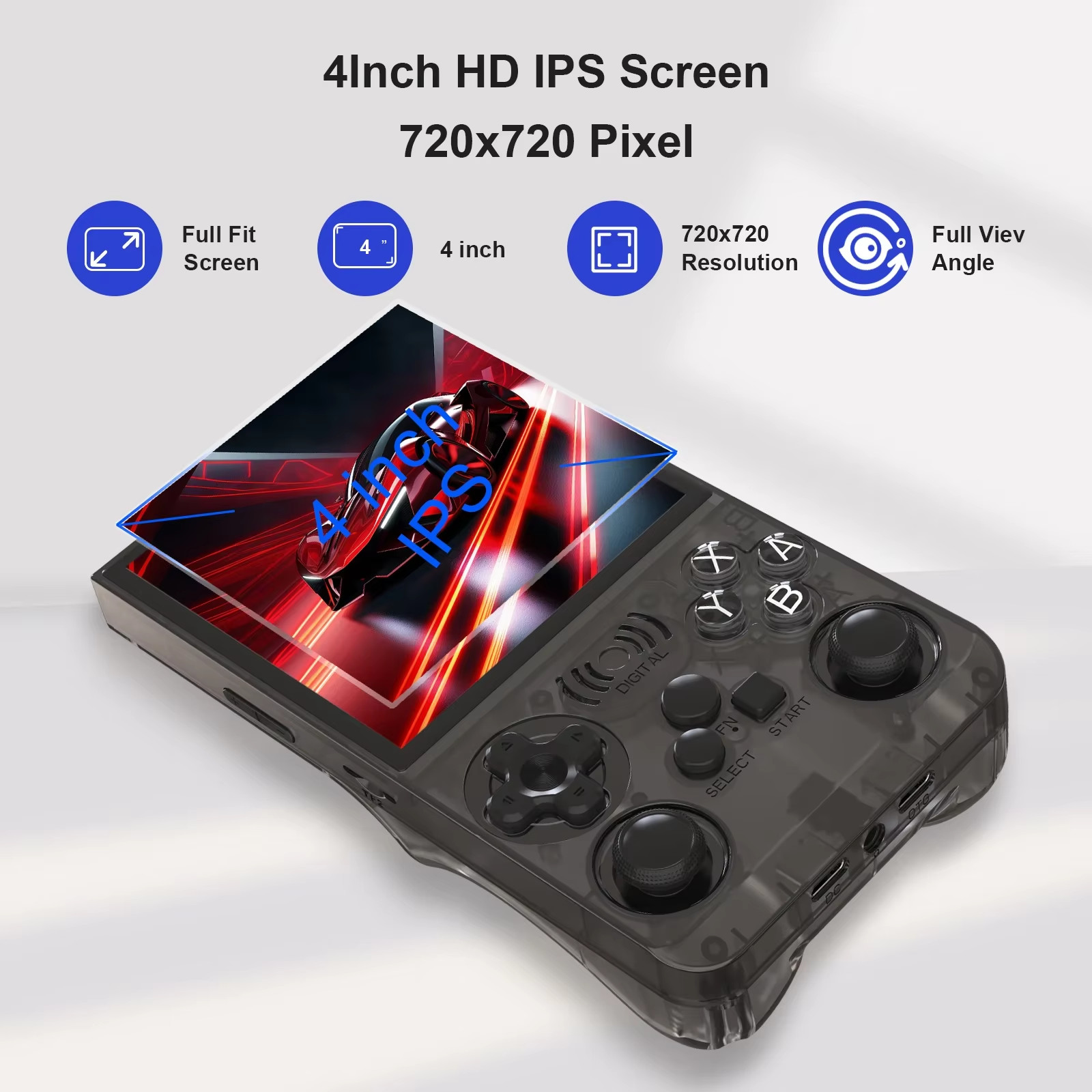 ANS13 Retro Handheld Video Game Console 15000+ Games Built-In Linux 4.0 Inch IPS