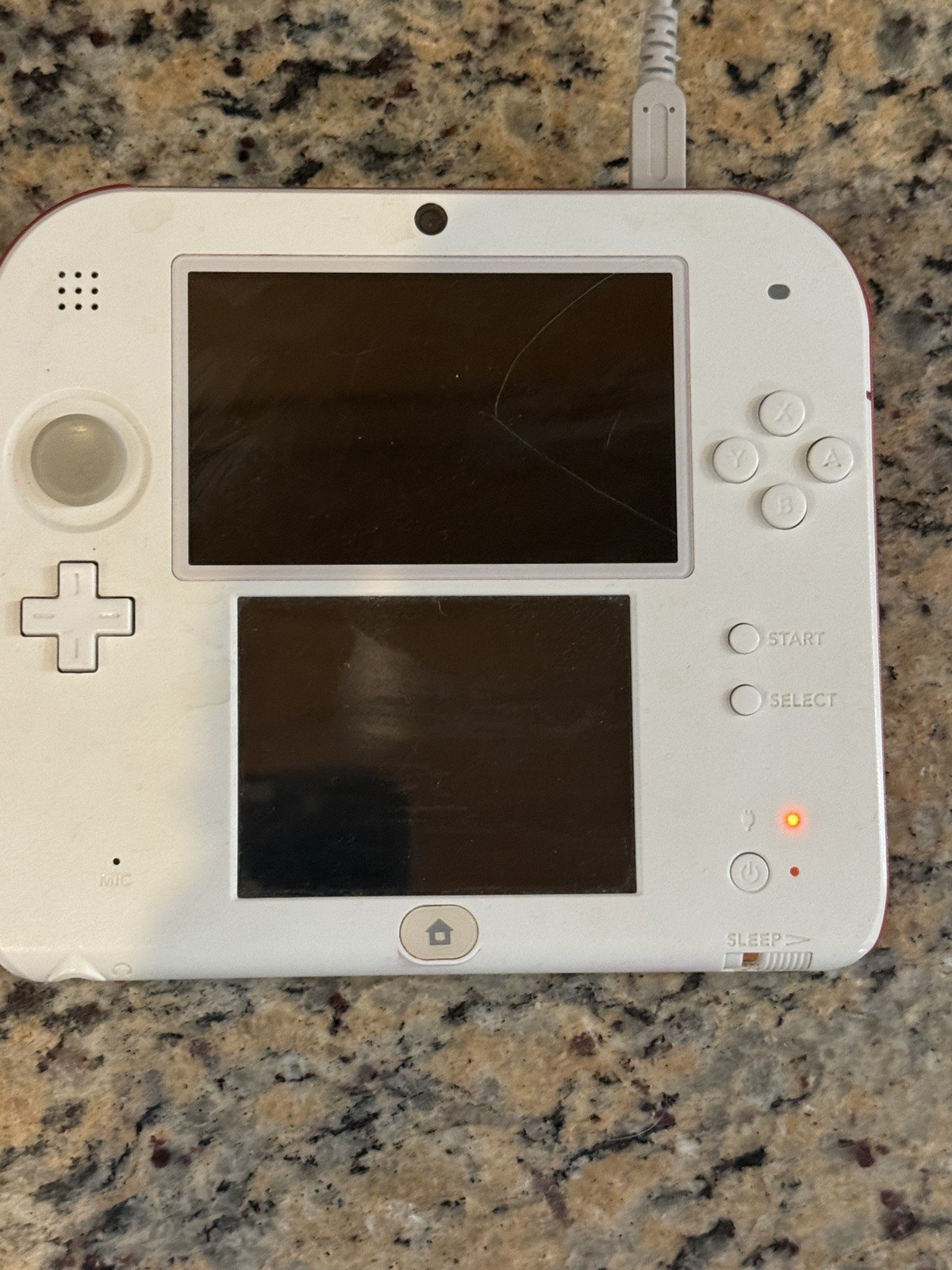 Nintendo 2DS Scarlet Red Console W/ Super Mario Bros. 2 Pre-installed *READ*