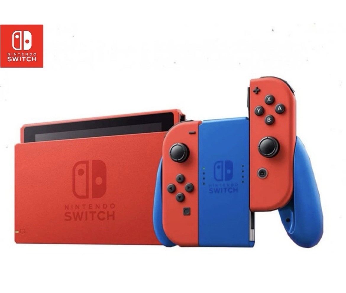 Nintendo Switch Mario Red & Blue Edition Console With Mario Case – New